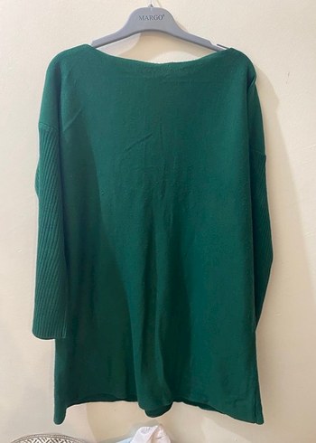 Kadın Yeşil Örgü Salaş Kazak - Görsel 2