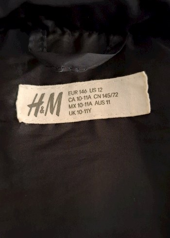 H&M Siyah Cocuk Montu