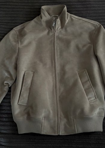 Zara Bej Suet Fermuarli Ceket