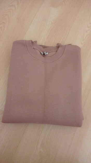 m Beden camel Renk Kadın oversize sweatshirt 