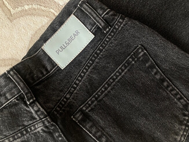 36 Beden gri Renk Straight Fit Jean Pantolon