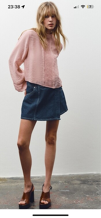 Zara Zara pembe gömlek