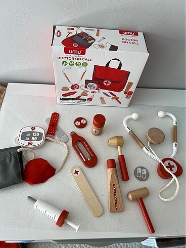 Ahşap doktor set oyuncağı