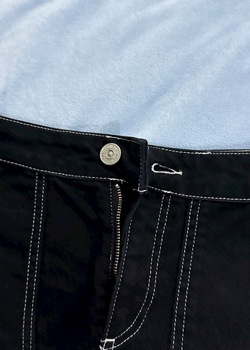 Urban Outfitters Düğmeli Siyah Denim Mini Etek