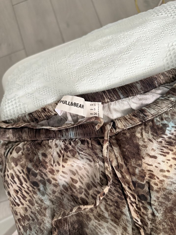 Koyu Kahverengi leopar desenli pantolon - Görsel 4