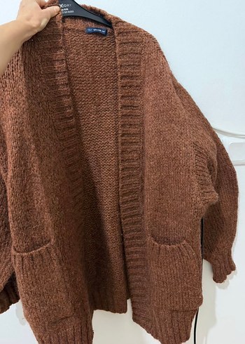 Dilvin Oversize Kahverengi Triko Hirka Rahat Ve Sik