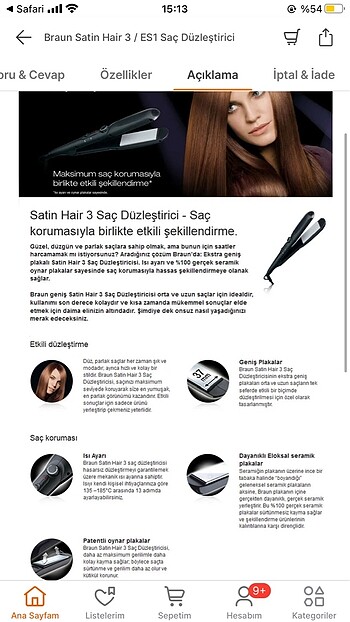 diğer Beden Saç düzleştirici