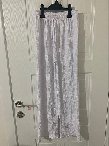 Diğer Beyaz wide leg pantolon