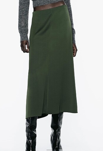 Zara Zara saten midi etek