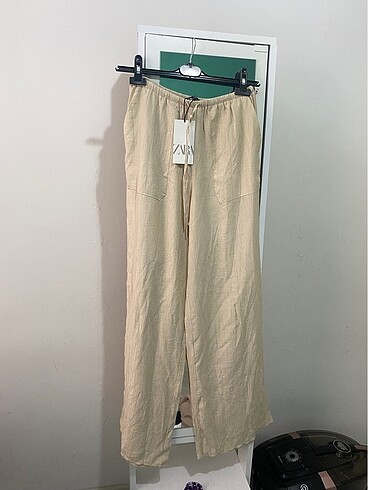 Zara fildişi uzun pantolon