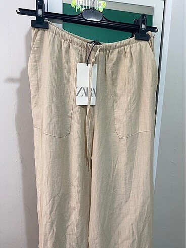 Zara Zara fildişi uzun pantolon