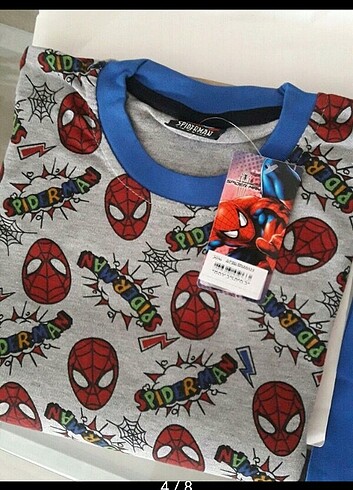 8 Yaş Beden mavi Renk Spider-man takim