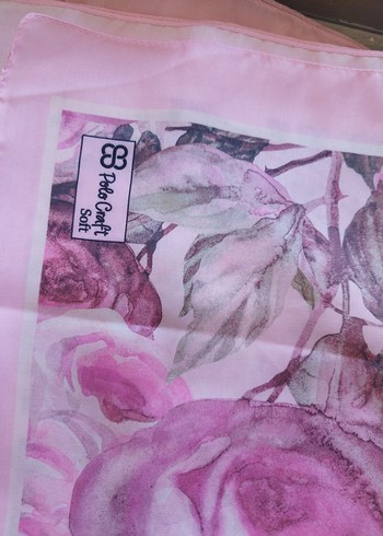 Pembe pamuk Dokulu Bohem Kadın Şal - Görsel 5