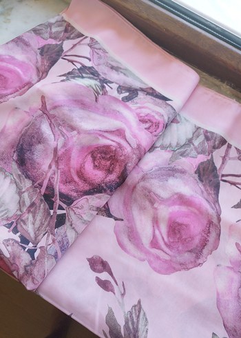 Pembe pamuk Dokulu Bohem Kadın Şal - Görsel 6