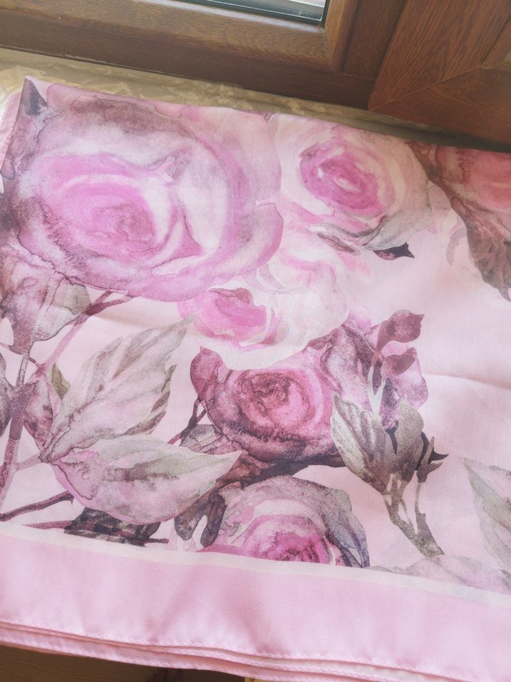 Pembe pamuk Dokulu Bohem Kadın Şal - Görsel 3