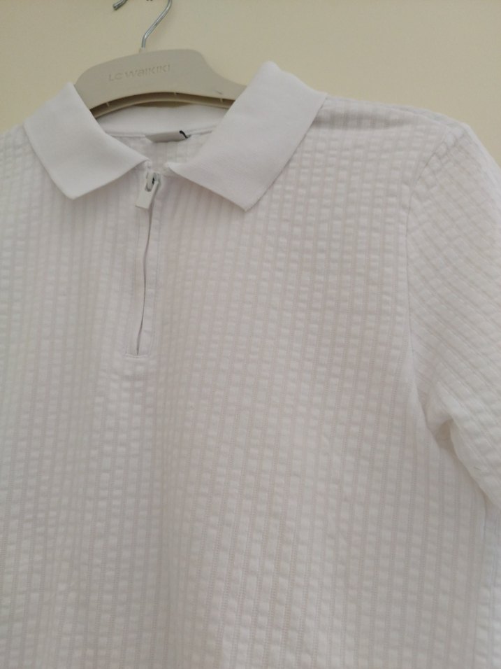 Erkek Beyaz Kısa Kollu Polo Tişört 9 yaş - Görsel 2