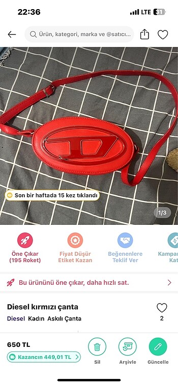 Diesel çanta