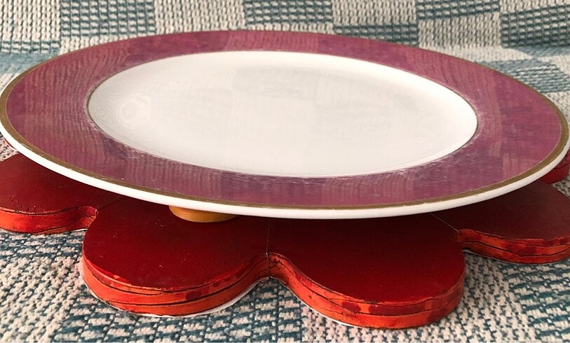  Beden kırmızı Renk #güral#porselen#26cm
