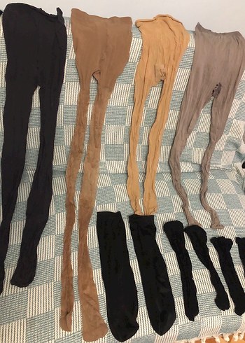 1 Siyah file kilotlu çorap +6 kilotlu çorapla 3 çift dizaltı - Görsel 9