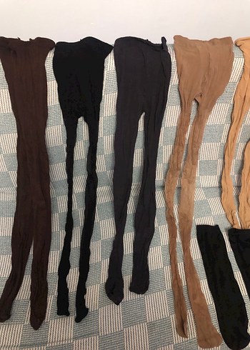 1 Siyah file kilotlu çorap +6 kilotlu çorapla 3 çift dizaltı - Görsel 11