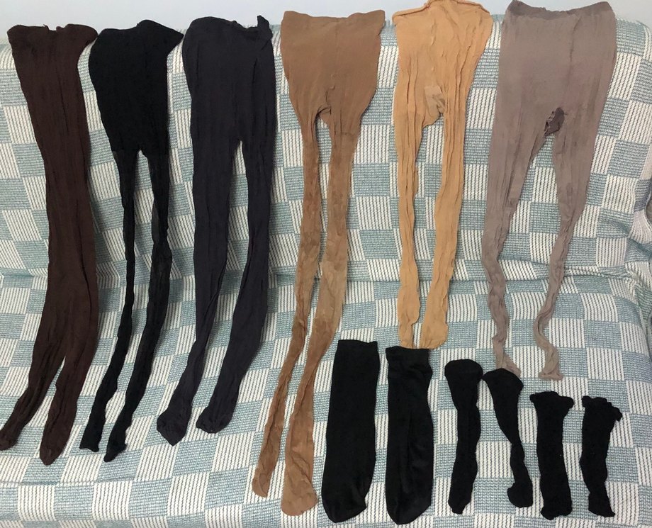 1 Siyah file kilotlu çorap +6 kilotlu çorapla 3 çift dizaltı - Görsel 3