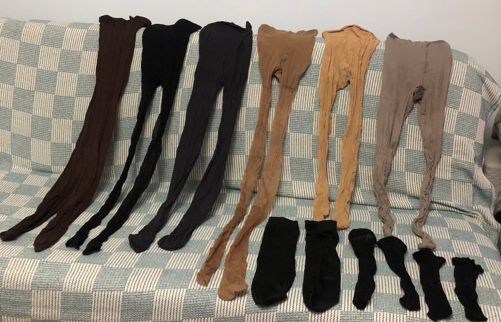 1 Siyah file kilotlu çorap +6 kilotlu çorapla 3 çift dizaltı - Görsel 2