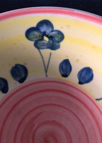 Sarı Çiçek Desenli Renkli Tabak - Görsel 7