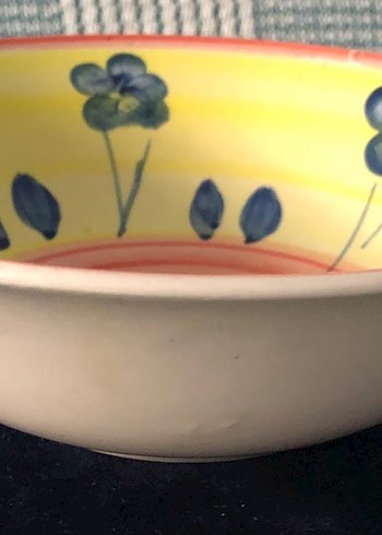 Sarı Çiçek Desenli Renkli Tabak - Görsel 4