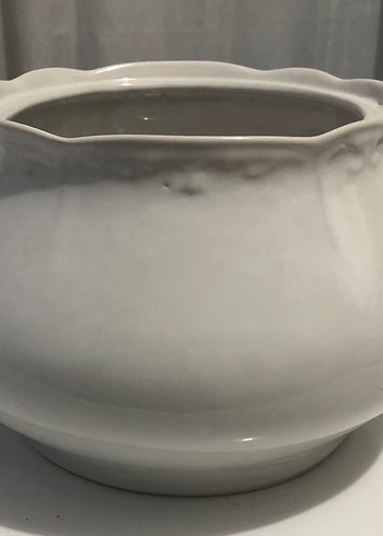 Beyaz Seramik Saklama Kabı#porselen#kulplu#tencere - Görsel 5