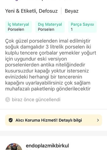 Beyaz Seramik Saklama Kabı#porselen#kulplu#tencere - Görsel 11