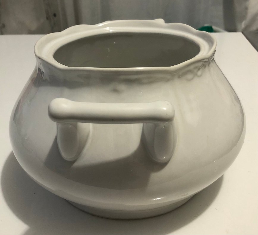 Beyaz Seramik Saklama Kabı#porselen#kulplu#tencere - Görsel 4