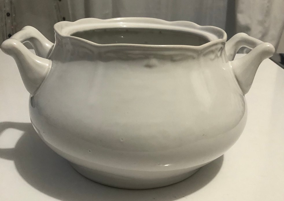 Beyaz Seramik Saklama Kabı#porselen#kulplu#tencere - Görsel 3