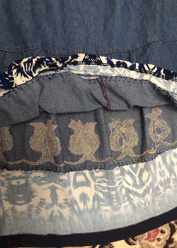 Bohem Renkli Uzun Kot Etek - Görsel 5