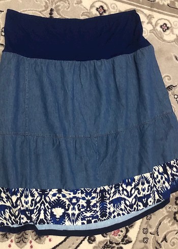 Bohem Renkli Uzun Kot Etek - Görsel 3