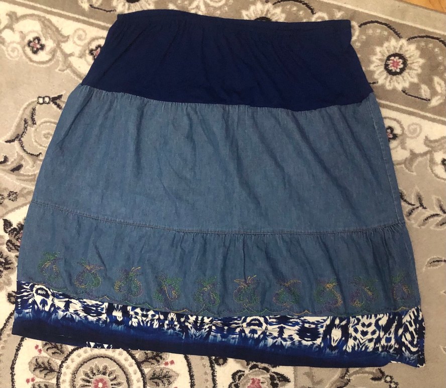 Bohem Renkli Uzun Kot Etek - Görsel 2