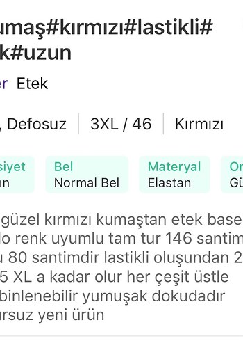 Kadın Kırmızı Midi Salaş Etek - Görsel 9