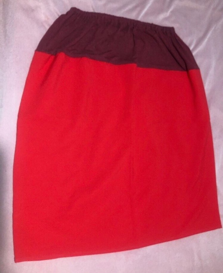 Kadın Kırmızı Midi Salaş Etek - Görsel 4