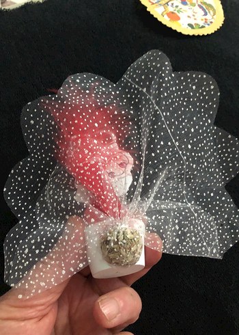 Dantel Detaylı Renkli Vintage Düğün Aksesuarı - Görsel 6