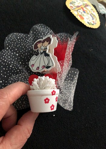 Dantel Detaylı Renkli Vintage Düğün Aksesuarı - Görsel 7