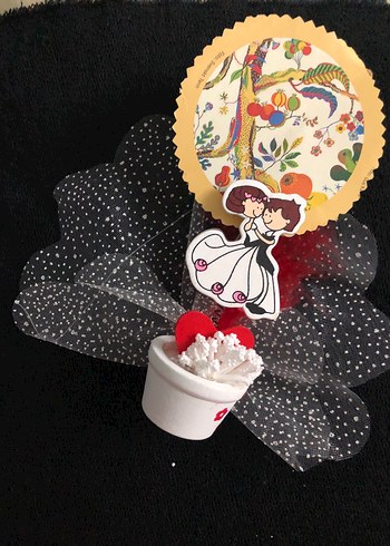 Dantel Detaylı Renkli Vintage Düğün Aksesuarı - Görsel 9