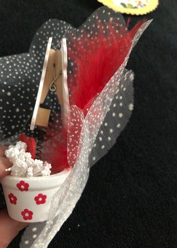 Dantel Detaylı Renkli Vintage Düğün Aksesuarı - Görsel 4