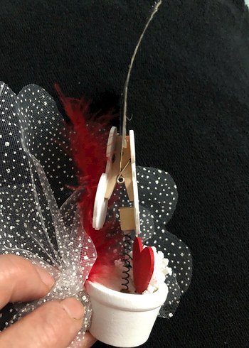 Dantel Detaylı Renkli Vintage Düğün Aksesuarı - Görsel 2