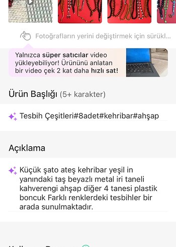 8 adet Erkek Tesbih Seti - Bohem Tarzı - Görsel 8
