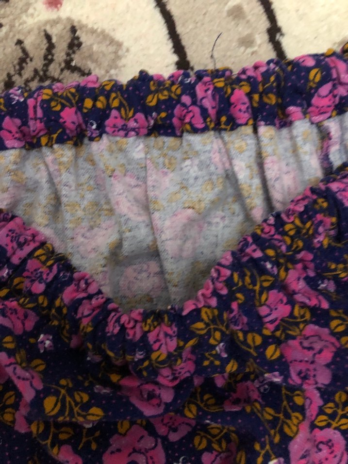 Fuşya Çiçek Desenli Uzun Bohem Etek - Görsel 4