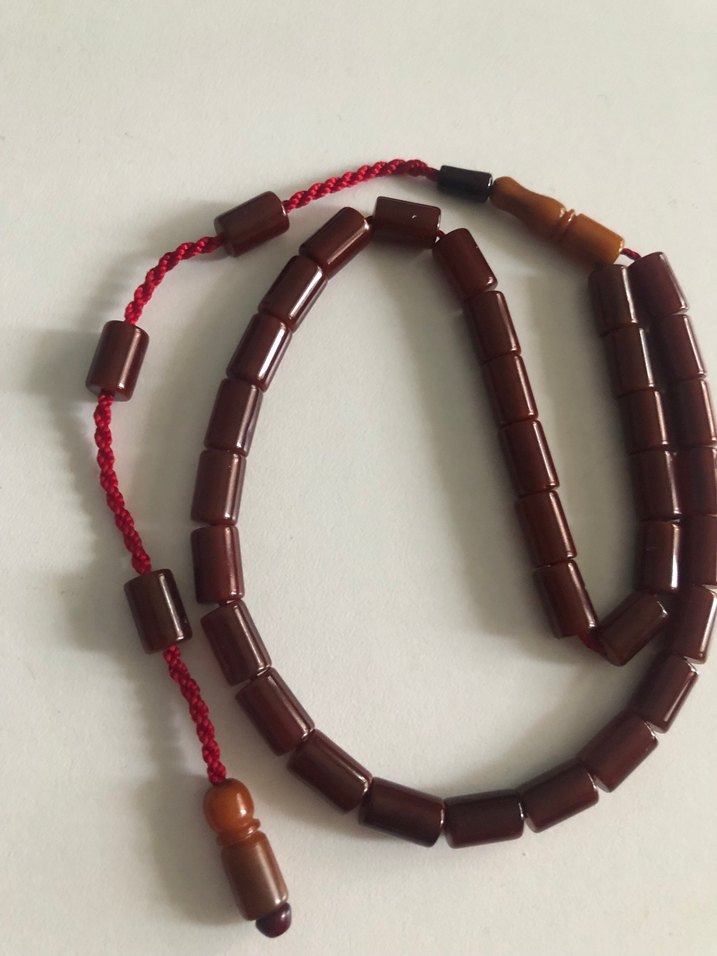 Kahverengi kehribar Erkek Tesbih - Bohem Tarz - Görsel 2