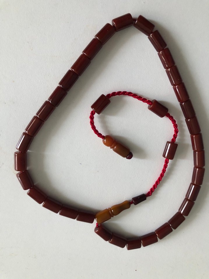 Kahverengi kehribar Erkek Tesbih - Bohem Tarz - Görsel 4