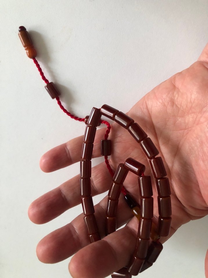 Kahverengi kehribar Erkek Tesbih - Bohem Tarz - Görsel 5