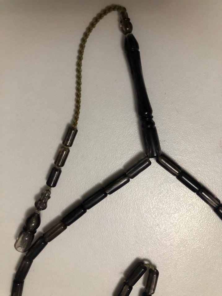 Kahverengi Bohem sokma kehribar Erkek Tesbih - Görsel 5