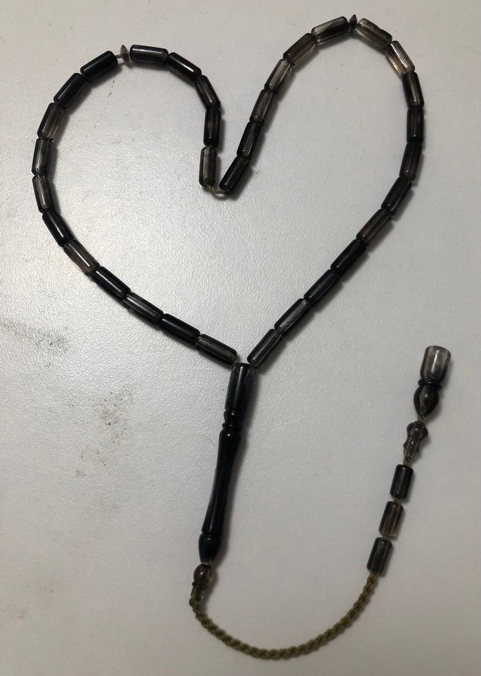 Kahverengi Bohem sokma kehribar Erkek Tesbih - Görsel 3