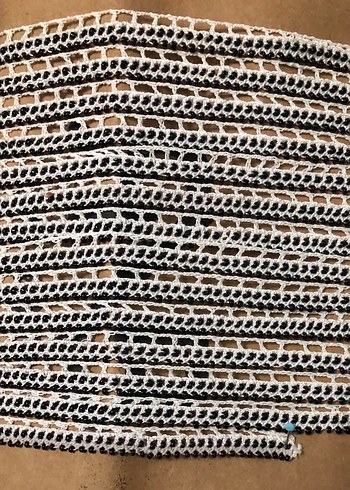 Siyah#inci#boncuklu#tığişi#elemeği#oya#365cm - Görsel 7